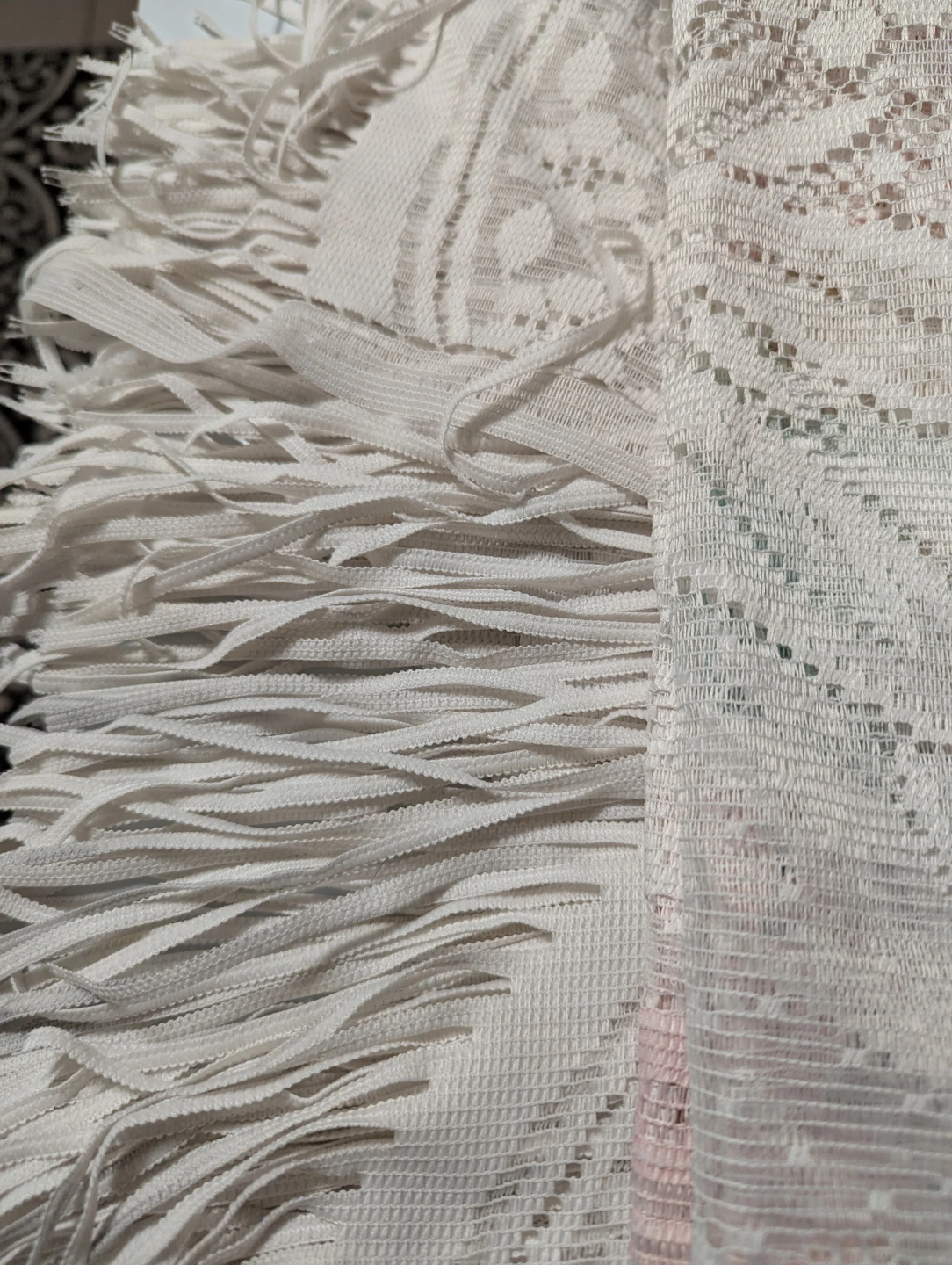 Vintage Lace Fabric with Pastel Floral Accents - photo 2
