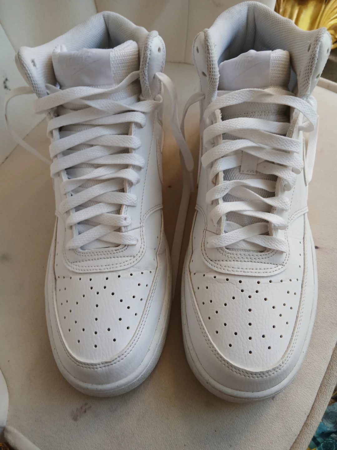 Nike Court Vision Mid White Sneakers