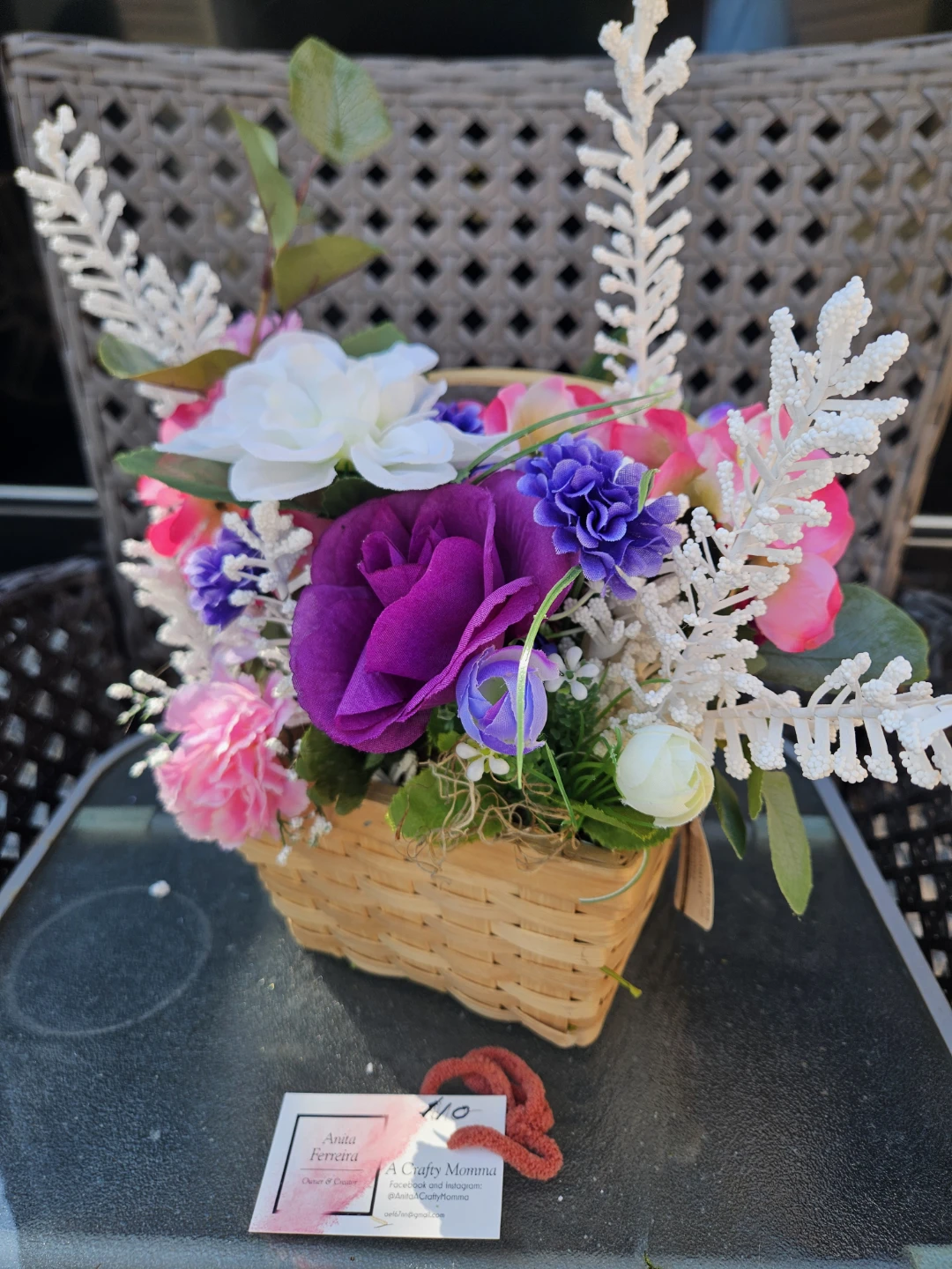 Floral basket with bunny - photo 2