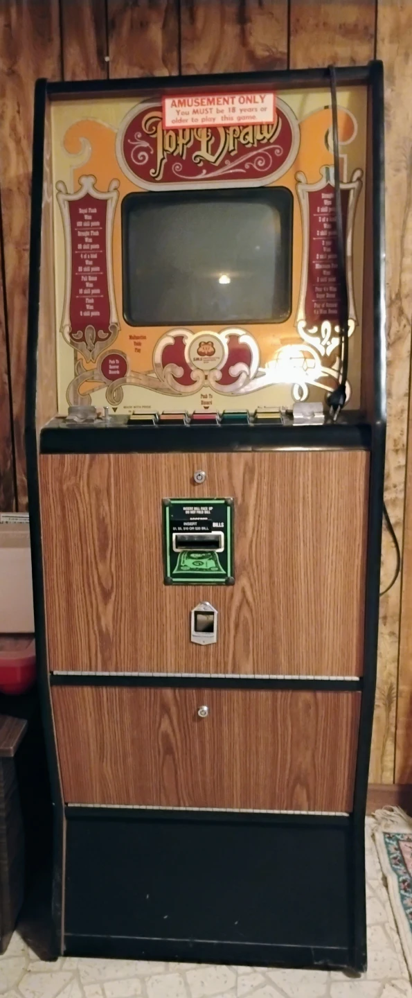 VINTAGE “TOP DRAW” VIDEO POKER MACHINE