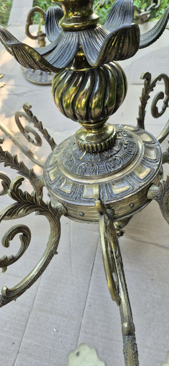 Vintage Brass Chandelier - photo 2