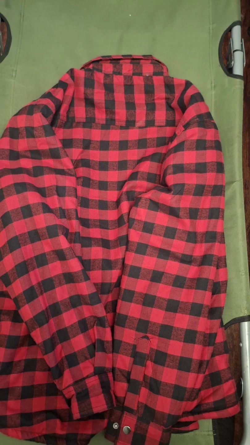 Infinity Men's Red Black Plaid Lined Flannel Shirt Jacket XL - photo 2