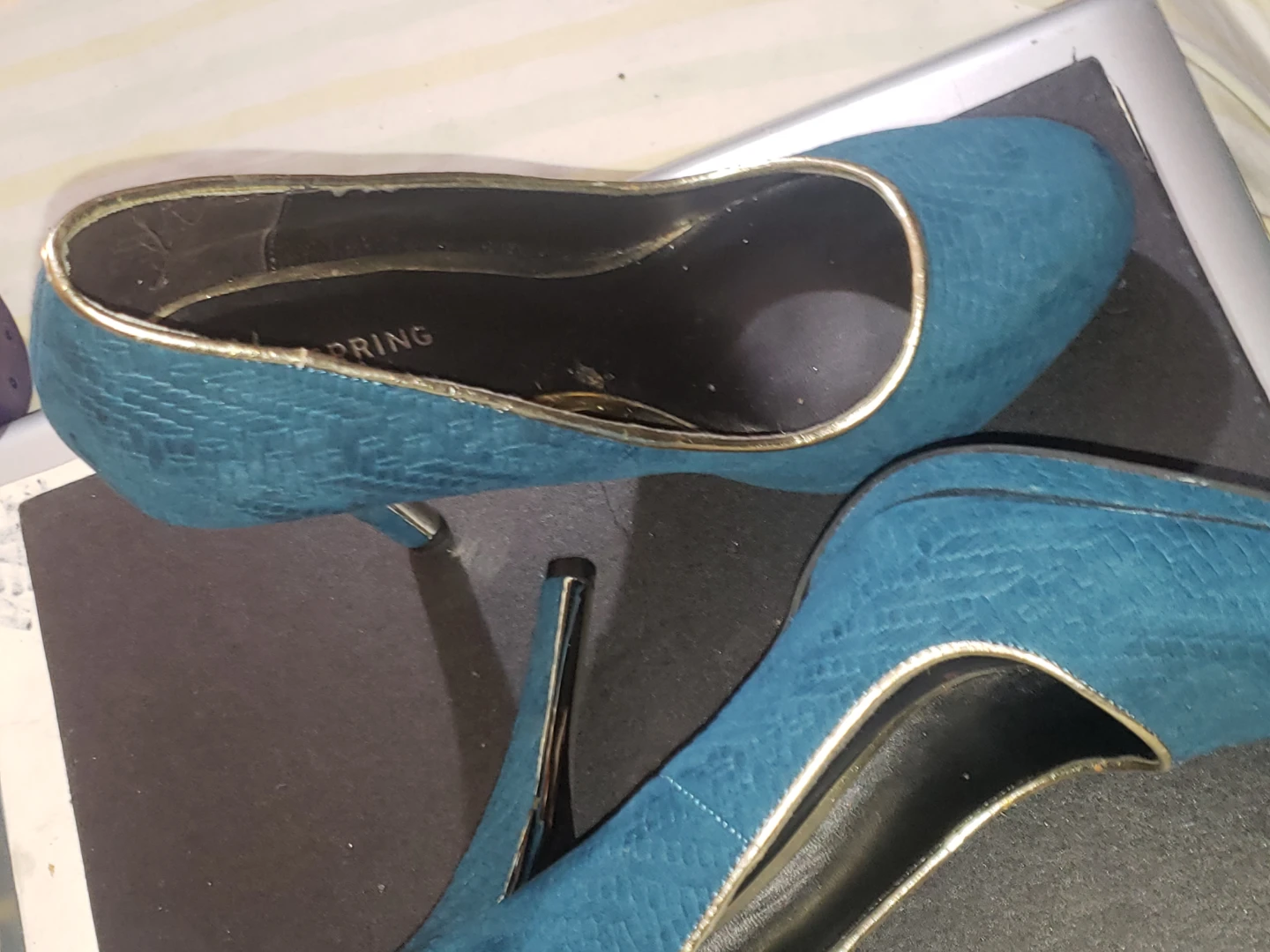 Call It Spring Teal Heels - Size 7.5 - photo 3