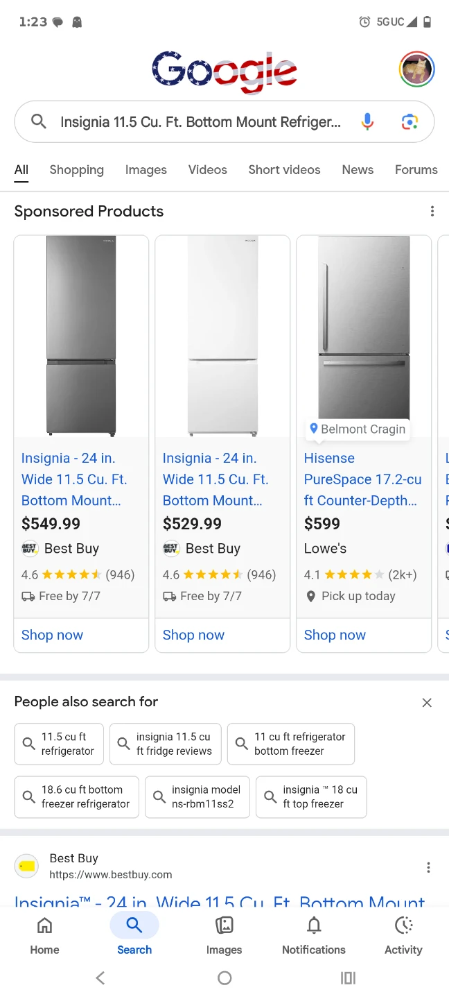 Insignia 24" Bottom Mount Refrigerator NS-RBM11SS2 - photo 3