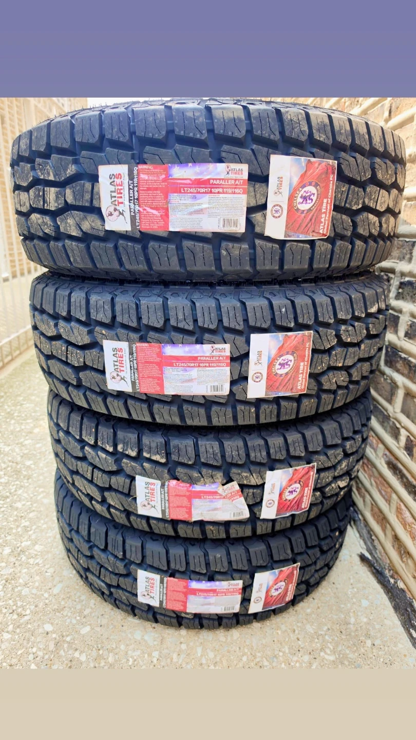 New 245/70/17 Atlas a/t all terrain tires
