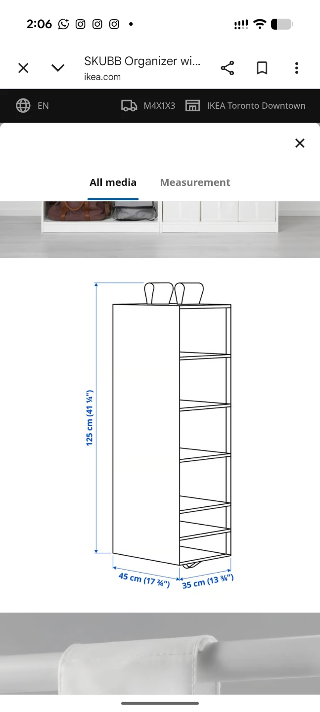 Hanging closet organizer - Ikea - photo 3
