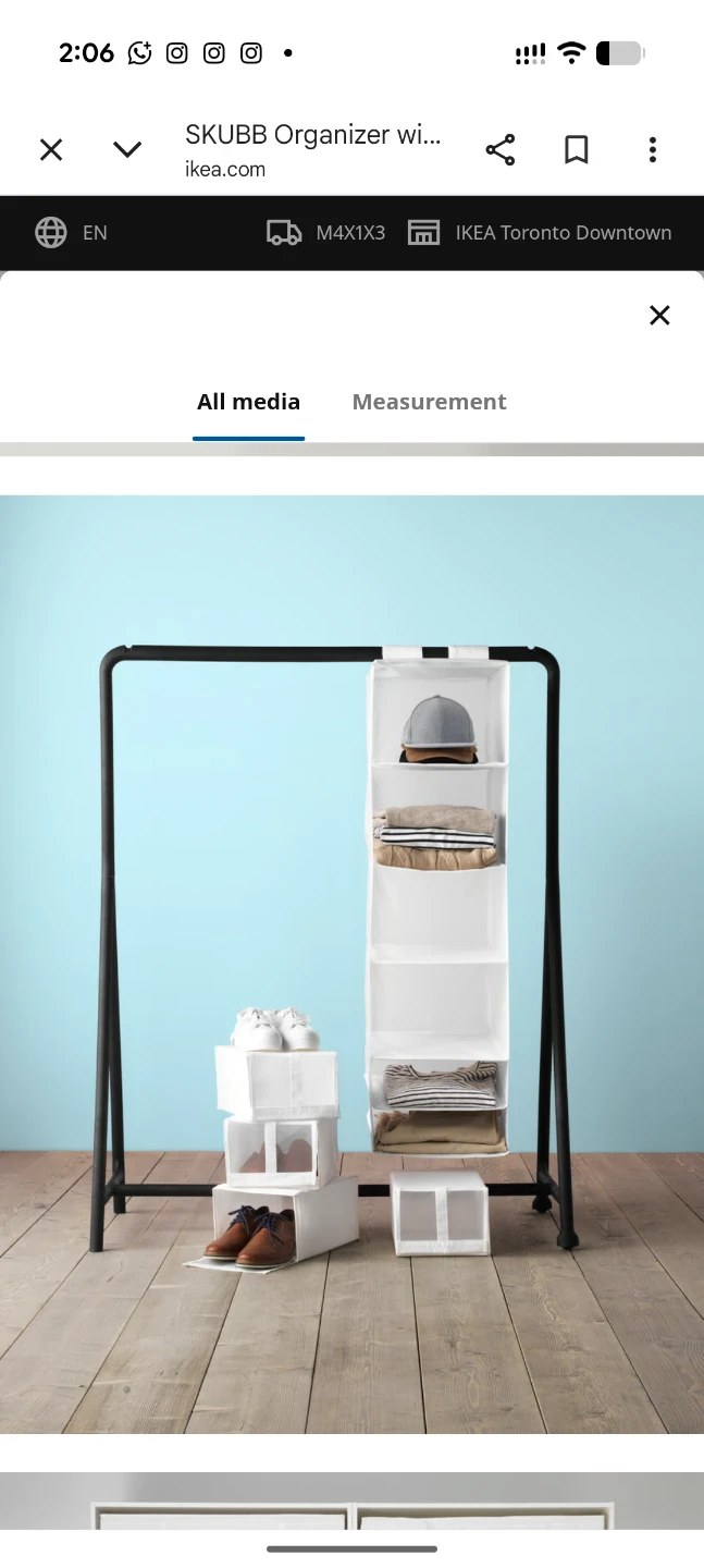 Hanging closet organizer - Ikea - photo 4