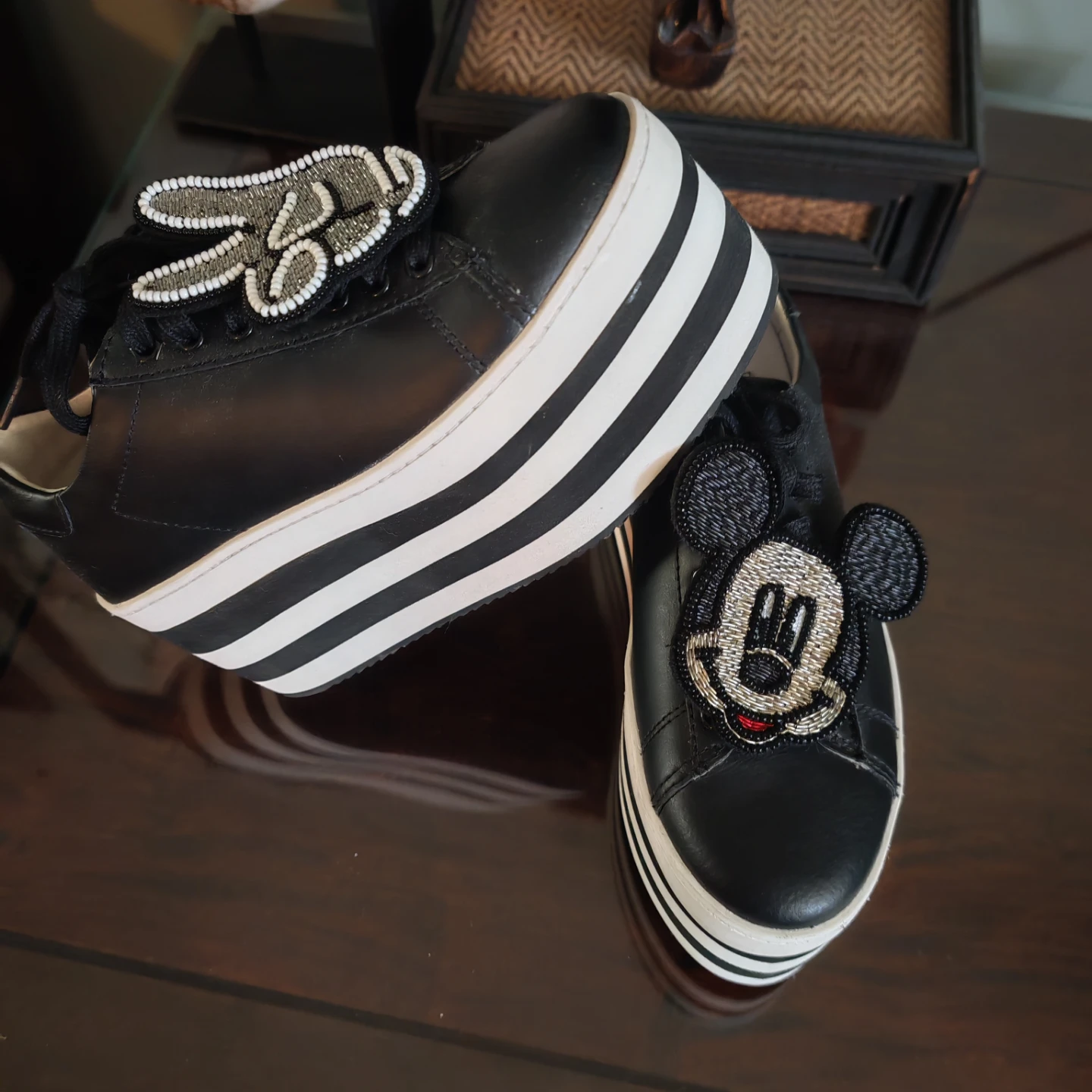 MOA Master of Arts x Disney leather  platform sneakers - photo 2