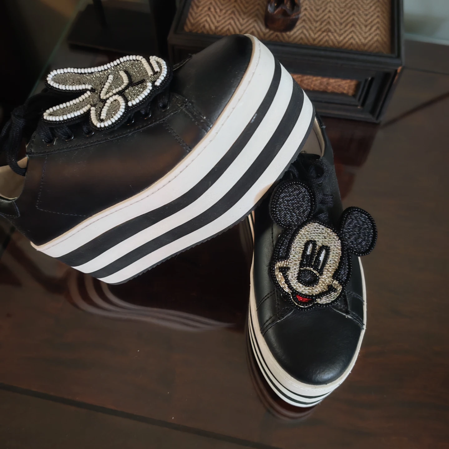 MOA Master of Arts x Disney leather  platform sneakers - photo 3