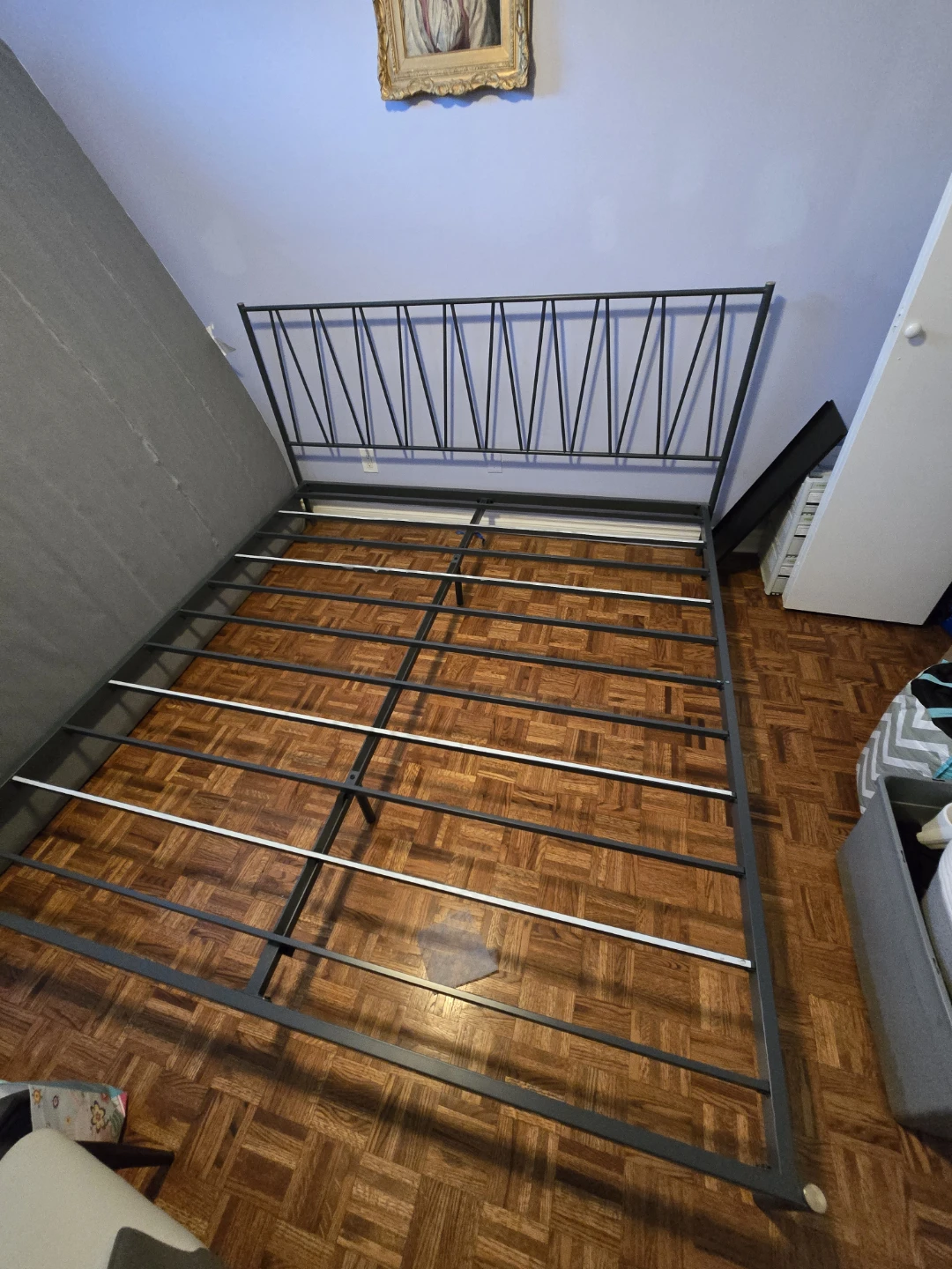 Heavy Duty Modern  King Metal Platform Bed Frame – Like New - photo 2