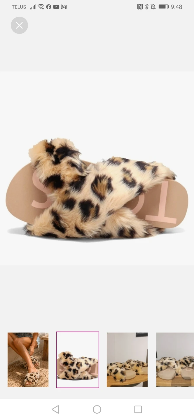 Toms s8 Fuzzy Leopard Print Slides - photo 2