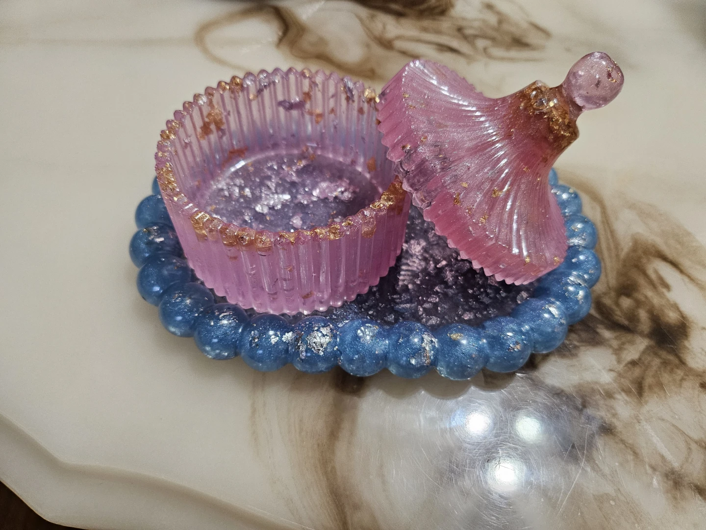 ❗️Handmade Resin❗️jewerly jar PLUZ jewerly tray - photo 2