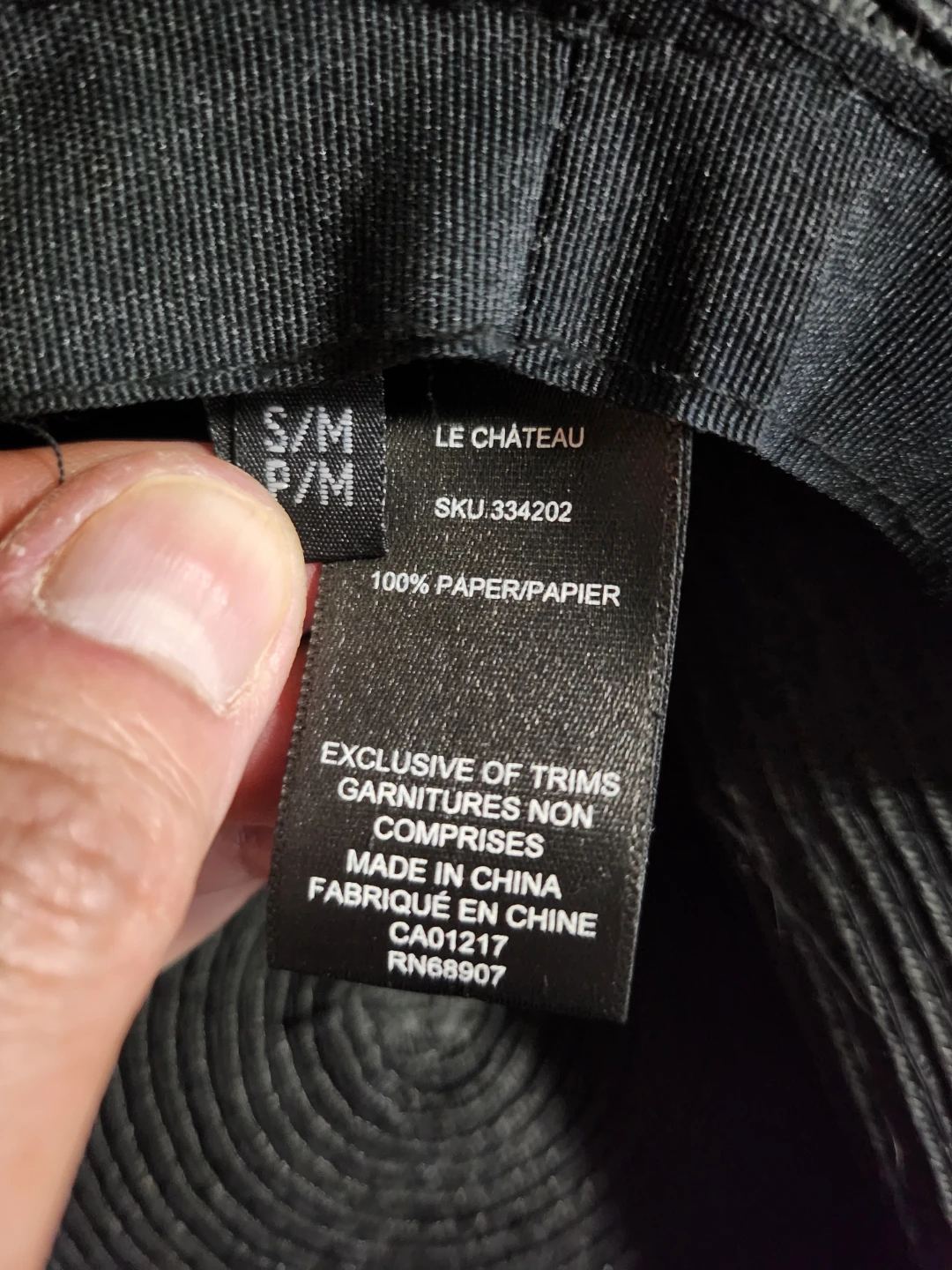 Le Château Wide Brim Sun Hat Black- (Size S/M) - photo 4