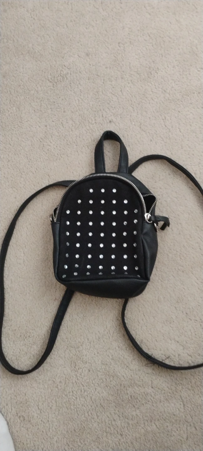 Black studded mini backpack