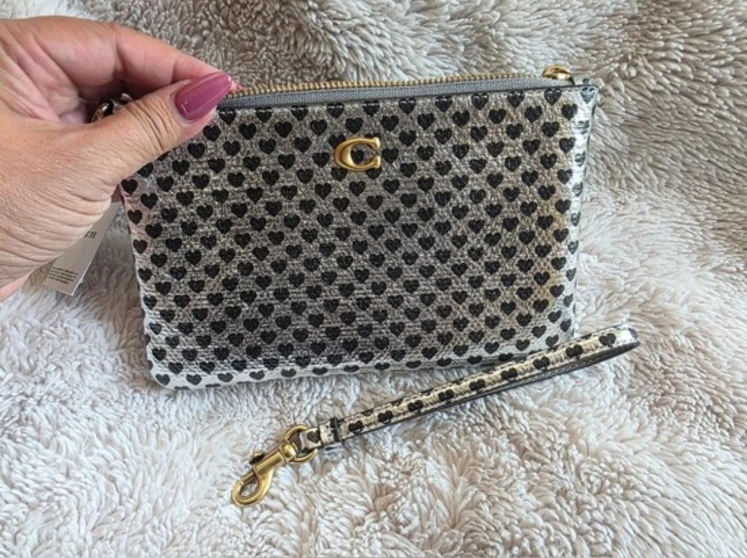 Coach Wristlet With Hearts Design - photo 2