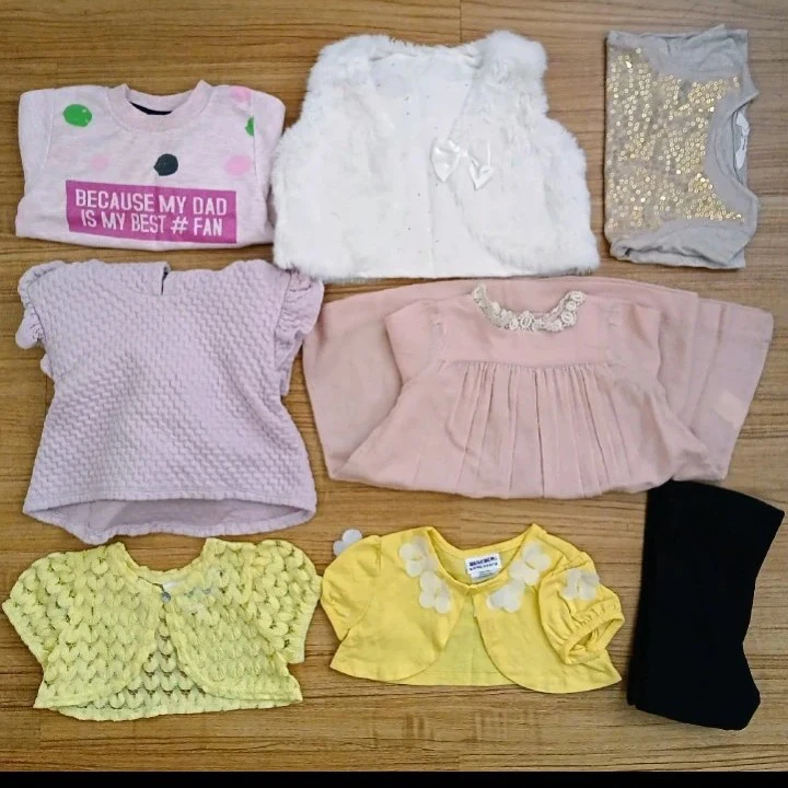 18m Baby Girl Clothes Lot - Tops, Vest, Dress, Pants