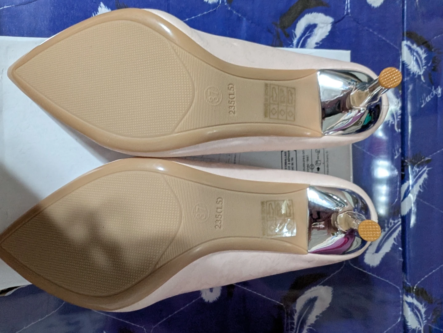 VIPERINE-BIZ Women's Light Pink Heels Size 37 - photo 3