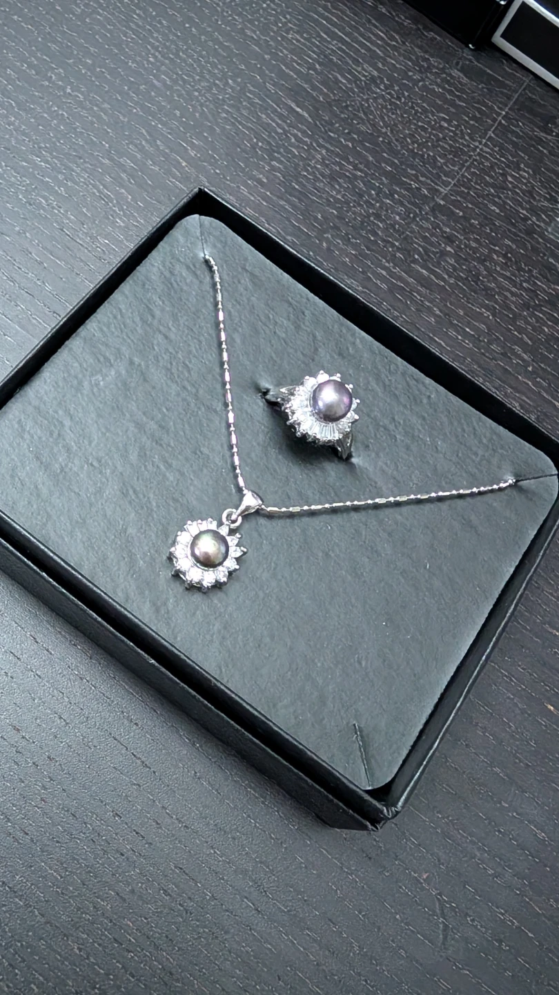 Pearl Necklace and Ring Set