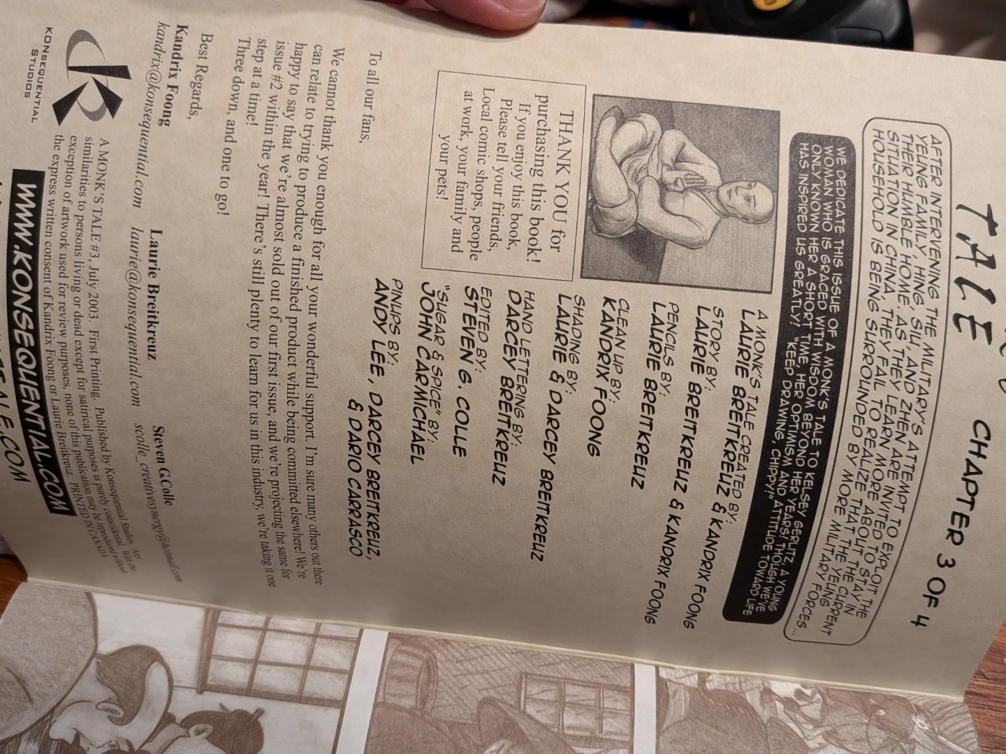 A Monk's Tale Comic Mini-Series Special Signed Edition - photo 5