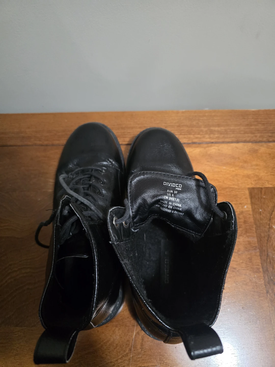 H&M Divided Black Combat Boots - photo 3