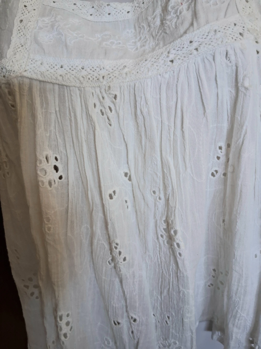 Patrons of Peace White Eyelet Lace Tank Top XS - photo 5