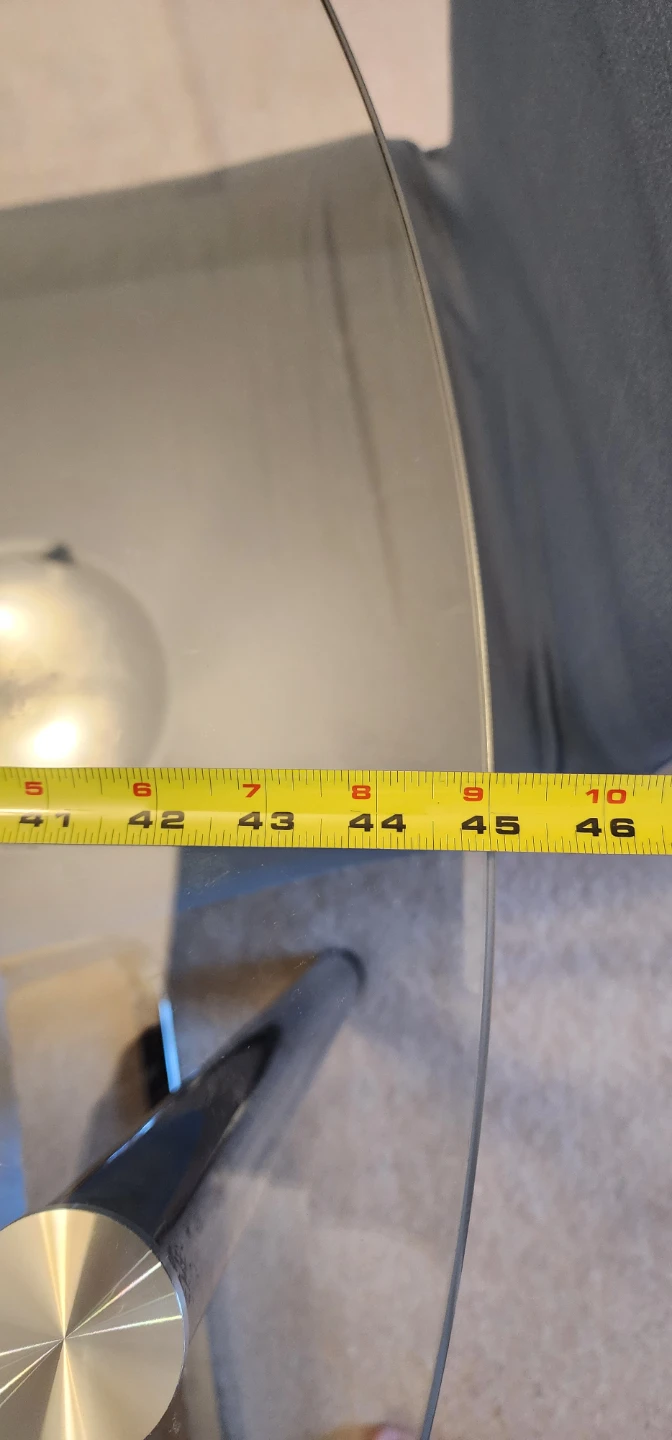 45" Glass Dining Table with 4 ( Free) Chairs - photo 3