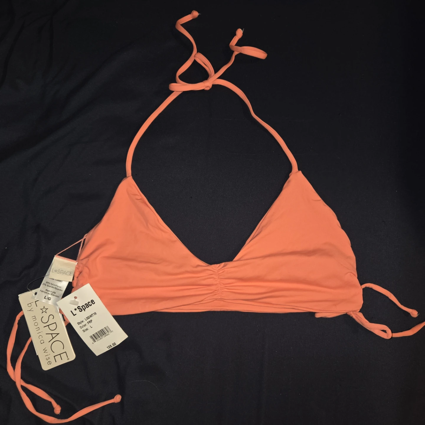 Ruched Bikini Top - Size L