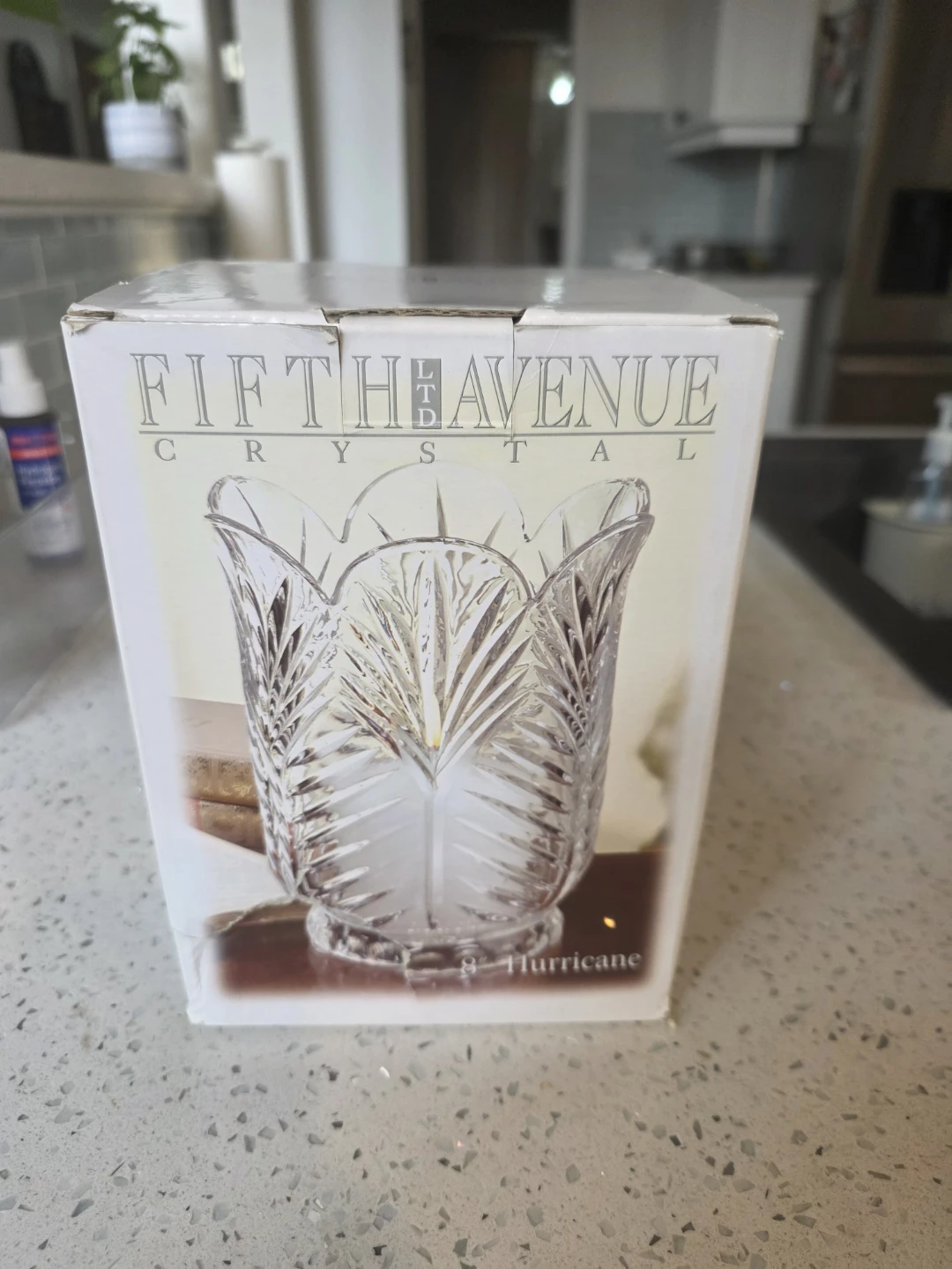 NEW Fifth Avenue Crystal 'Portico' 8" Hurricane Candle Holder
