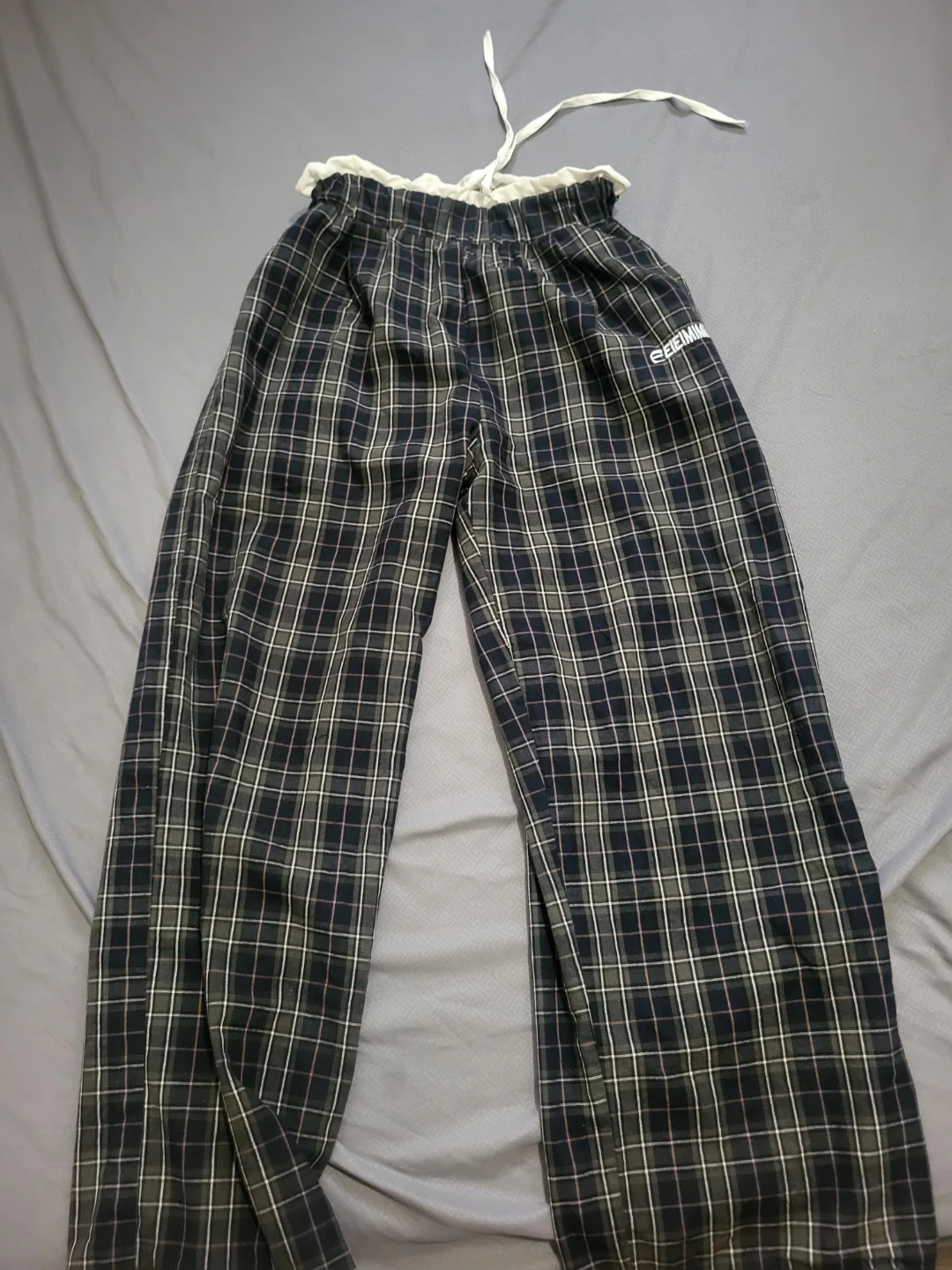 Love Baby Black T-shirt and Plaid Pants Set