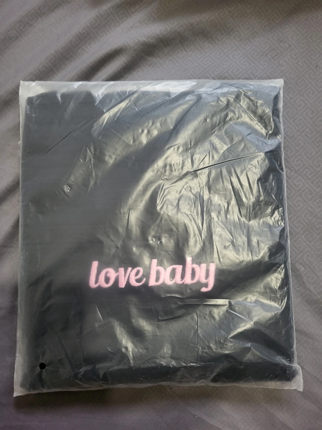 Love Baby Black T-shirt and Plaid Pants Set - photo 4