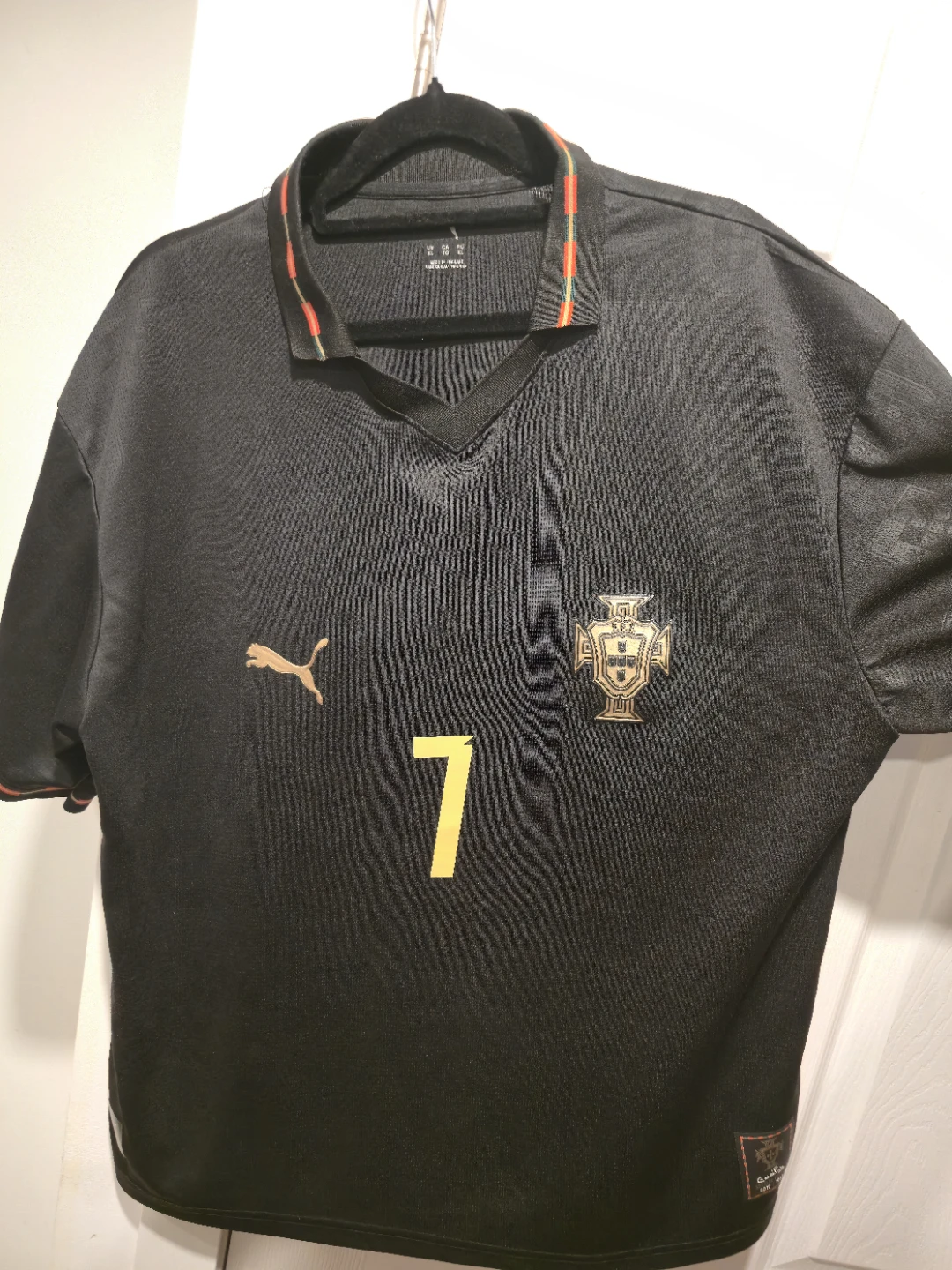 Cristiano Ronaldo #7 Portugal Black Puma Jersey