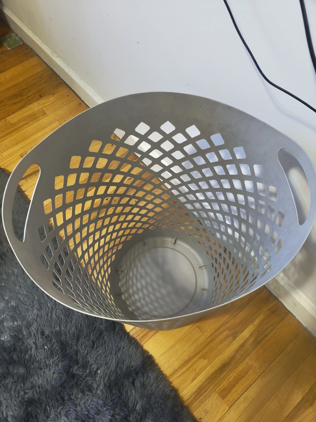 Gray Laundry Basket with Cutout Design - photo 2