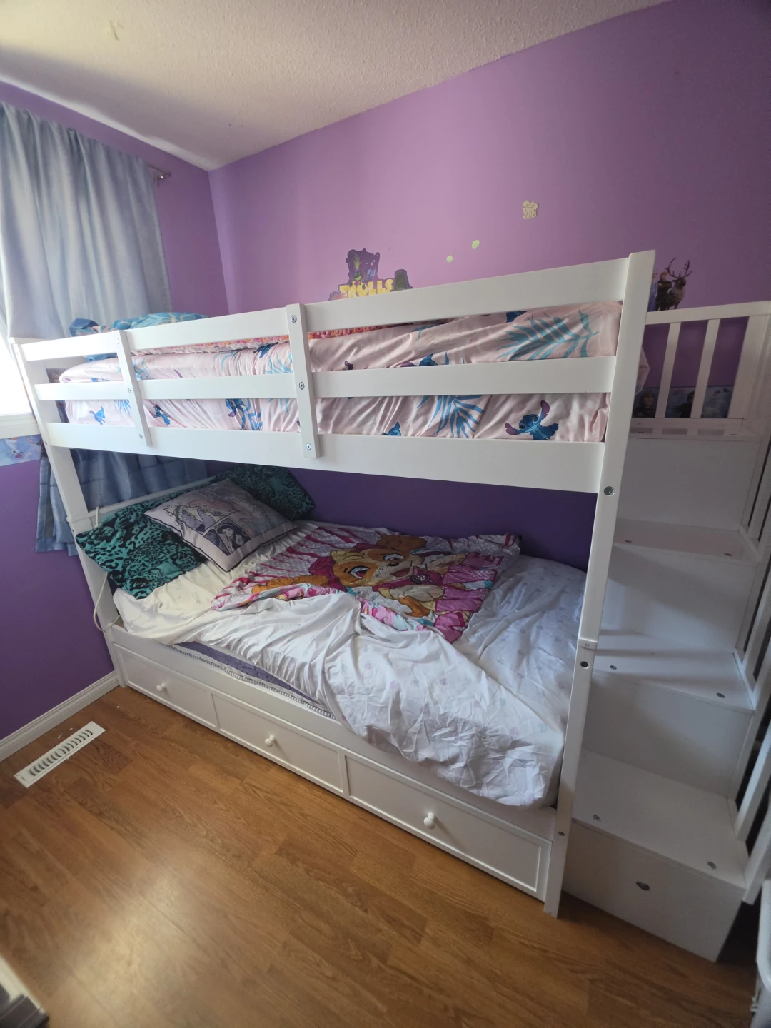 Twin over twin bunk beds