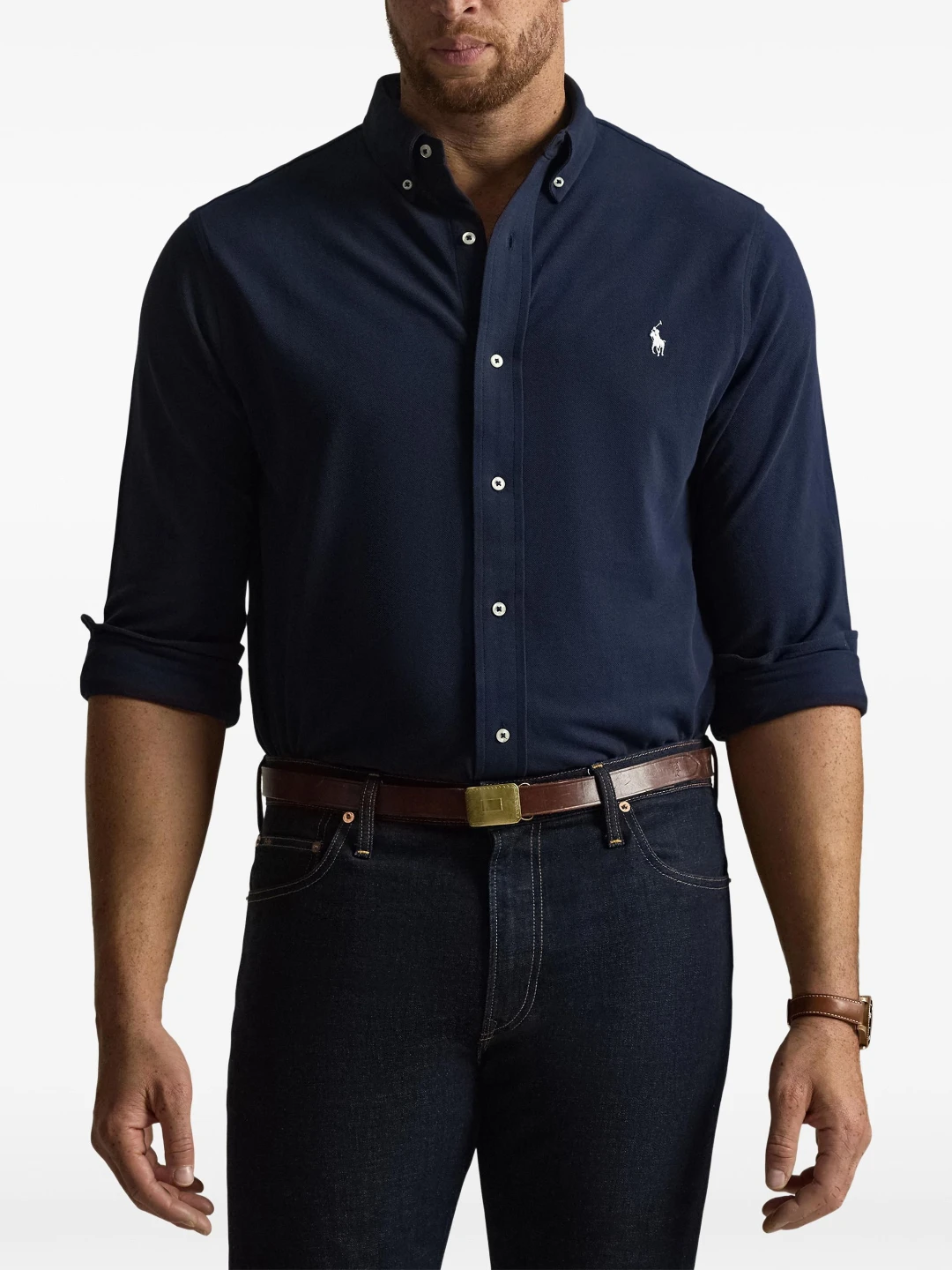 Polo Ralph Lauren Featherweight Mesh Shirt - Navy