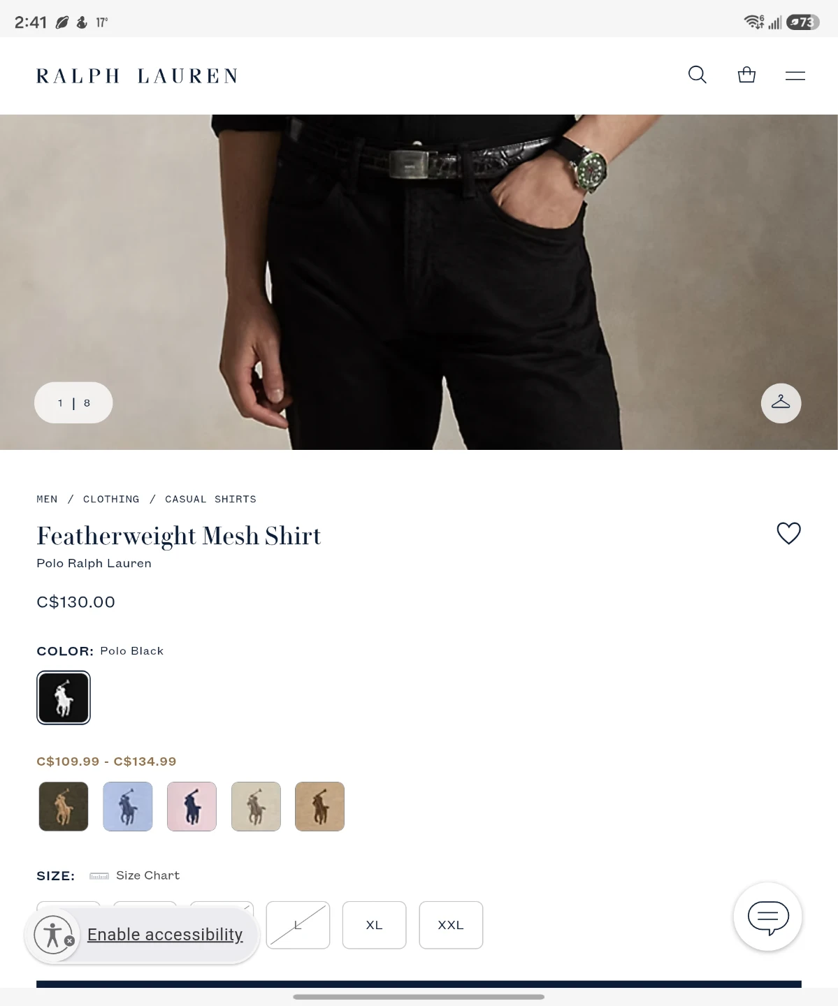 Polo Ralph Lauren Featherweight Mesh Shirt - Navy - photo 2