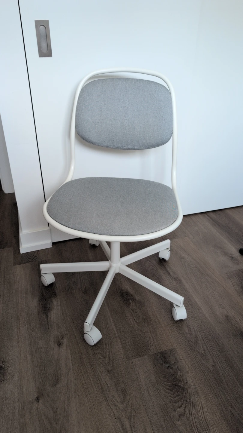 IKEA ÖRFJÄLL Swivel Chair, White/Vissle Light Gray