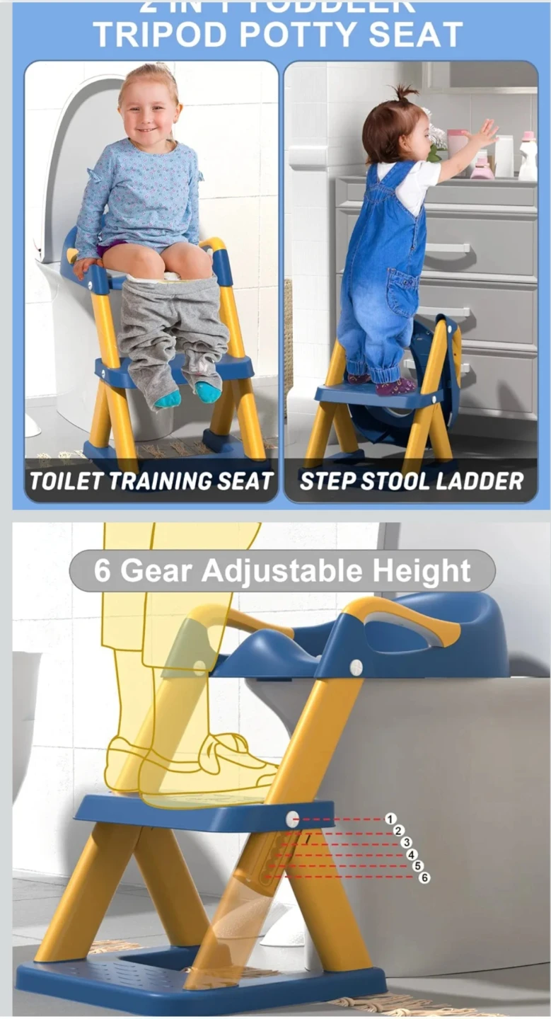 2-in-1 Toddler Potty Seat and Step Stool Ladder - photo 3