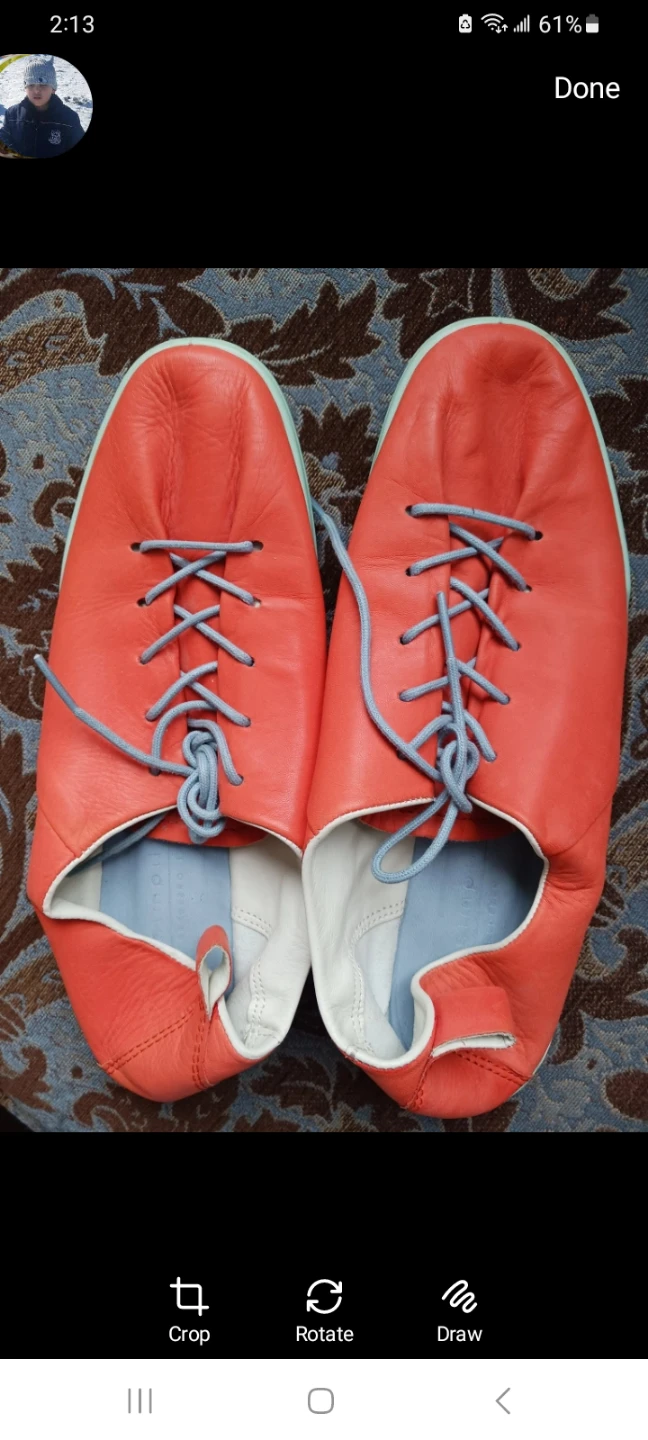 Ecco orange Leather Loafers