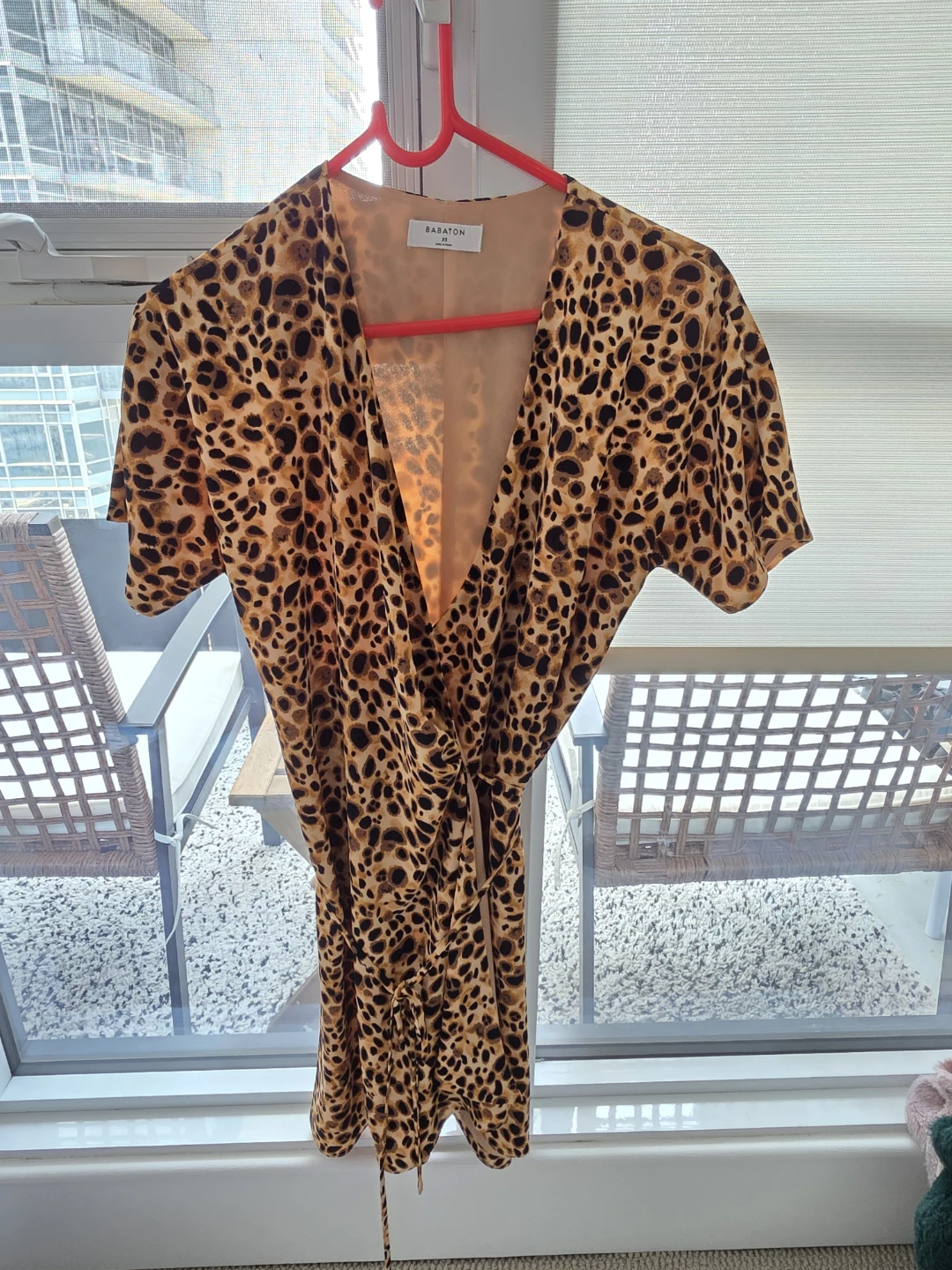 Aritzia Babaton Leopard Print Wrap Dress