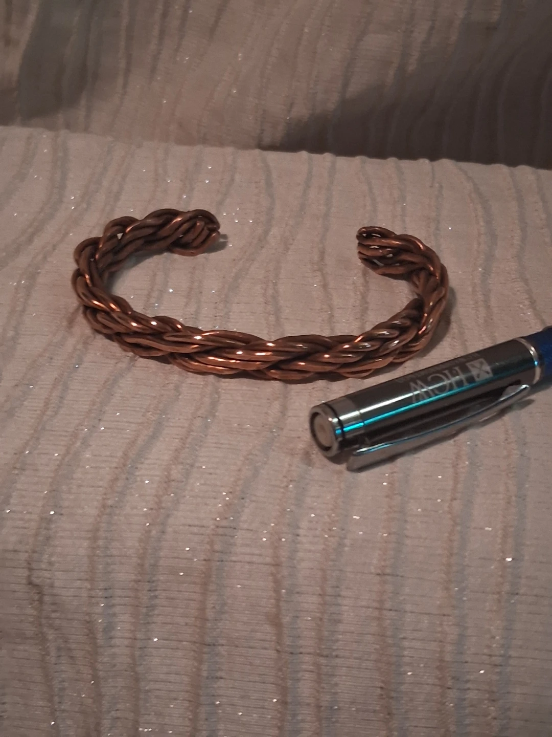 Woven Copper Cuff Bracelet