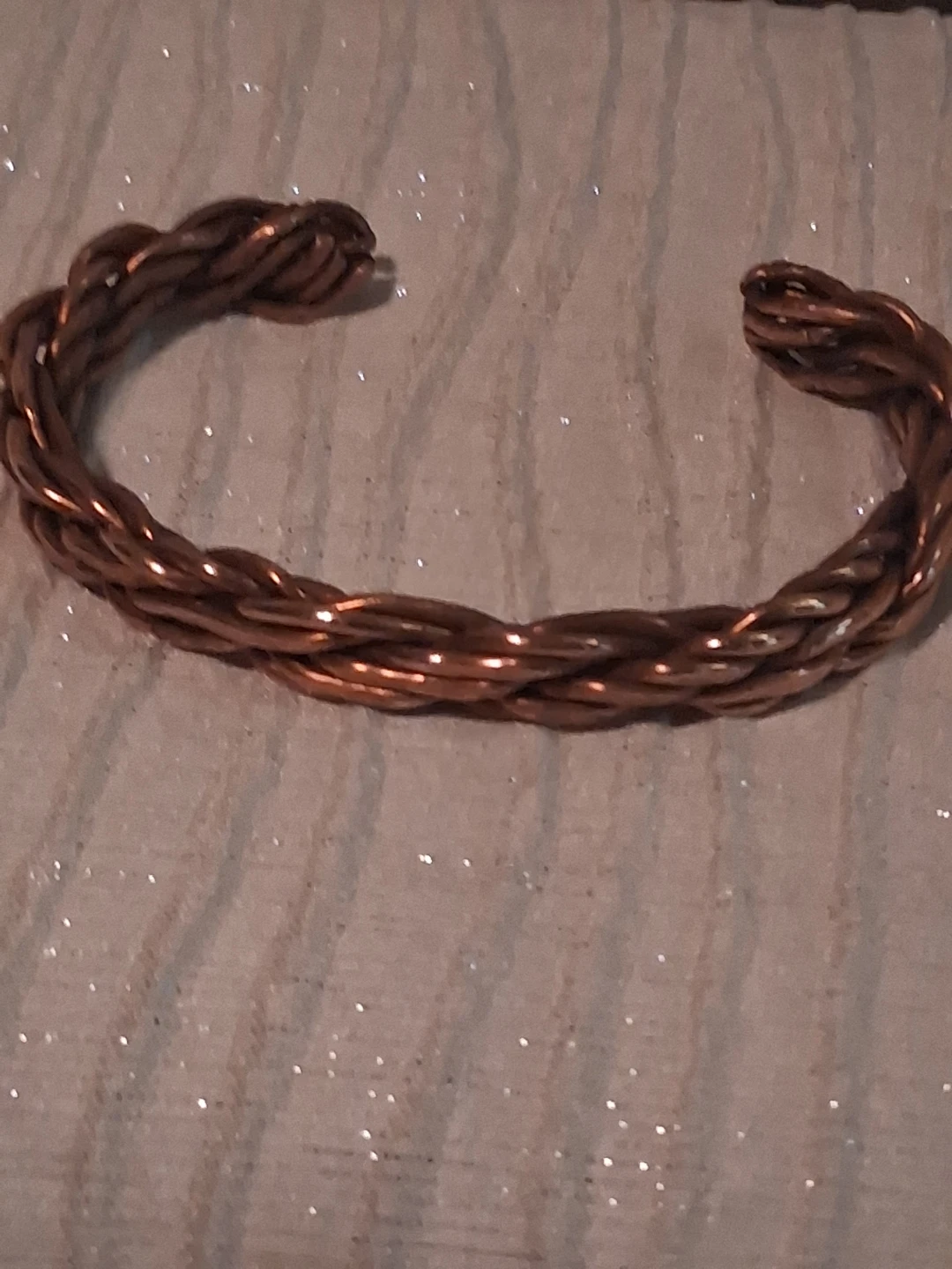 Woven Copper Cuff Bracelet - photo 2