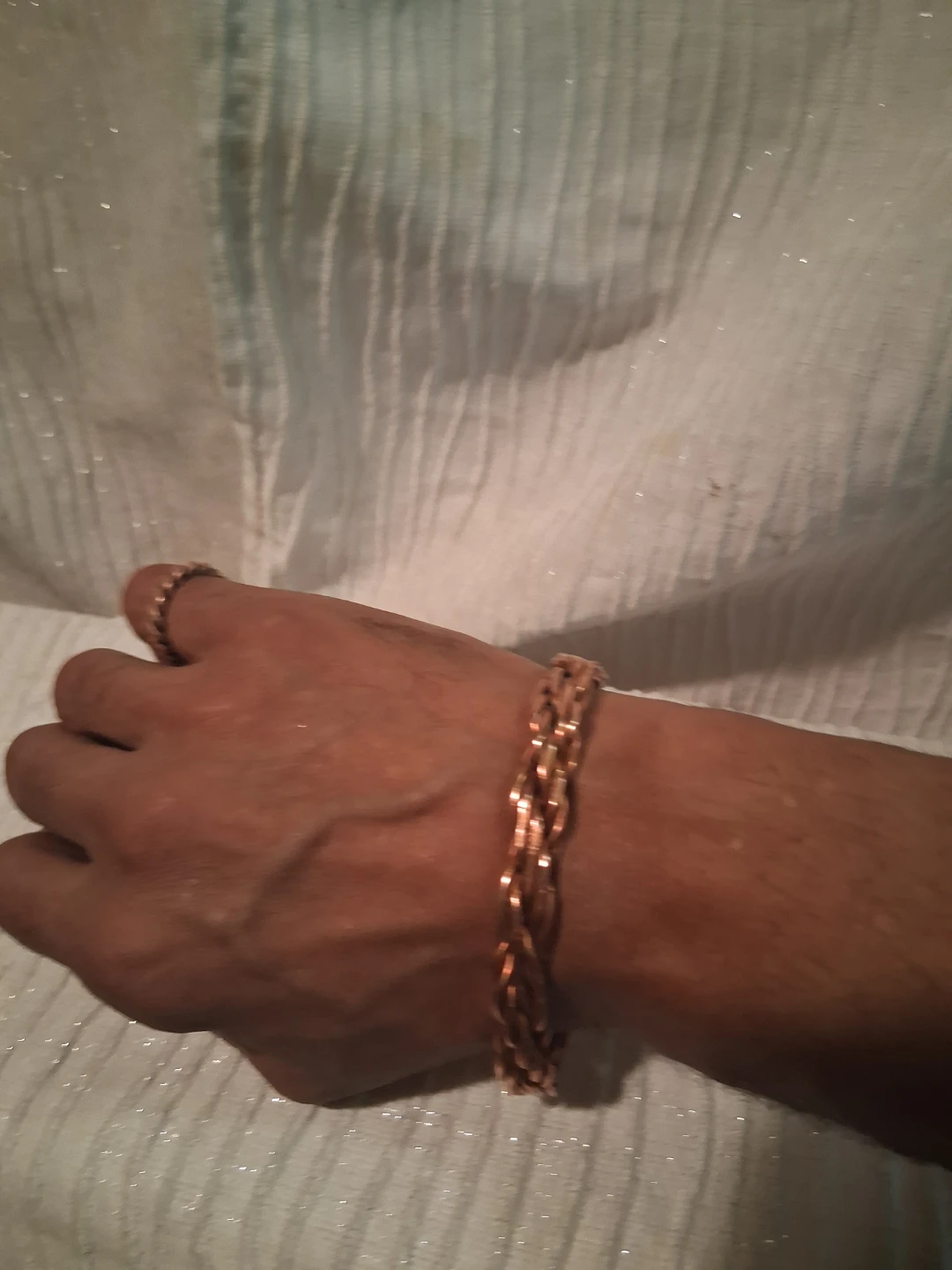 Woven Copper Cuff Bracelet - photo 3