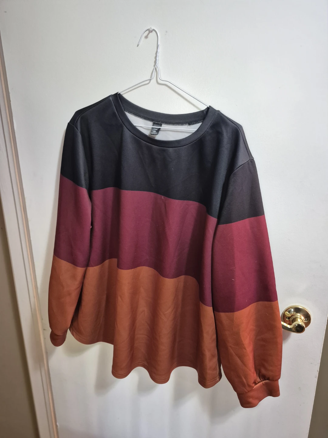 SHEIN Curve Colour Block Long Sleeve Top 2XL