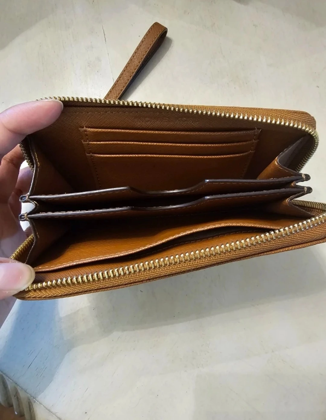 Michael Kors Wristlet Wallet - Brown Saffiano Leather - photo 3