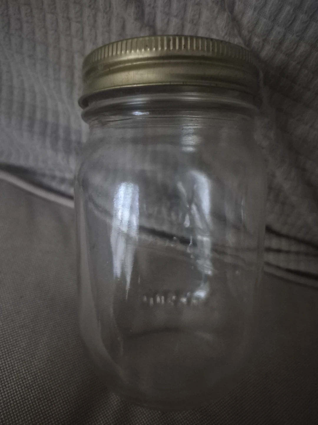 Glass Jar with Gold Lid