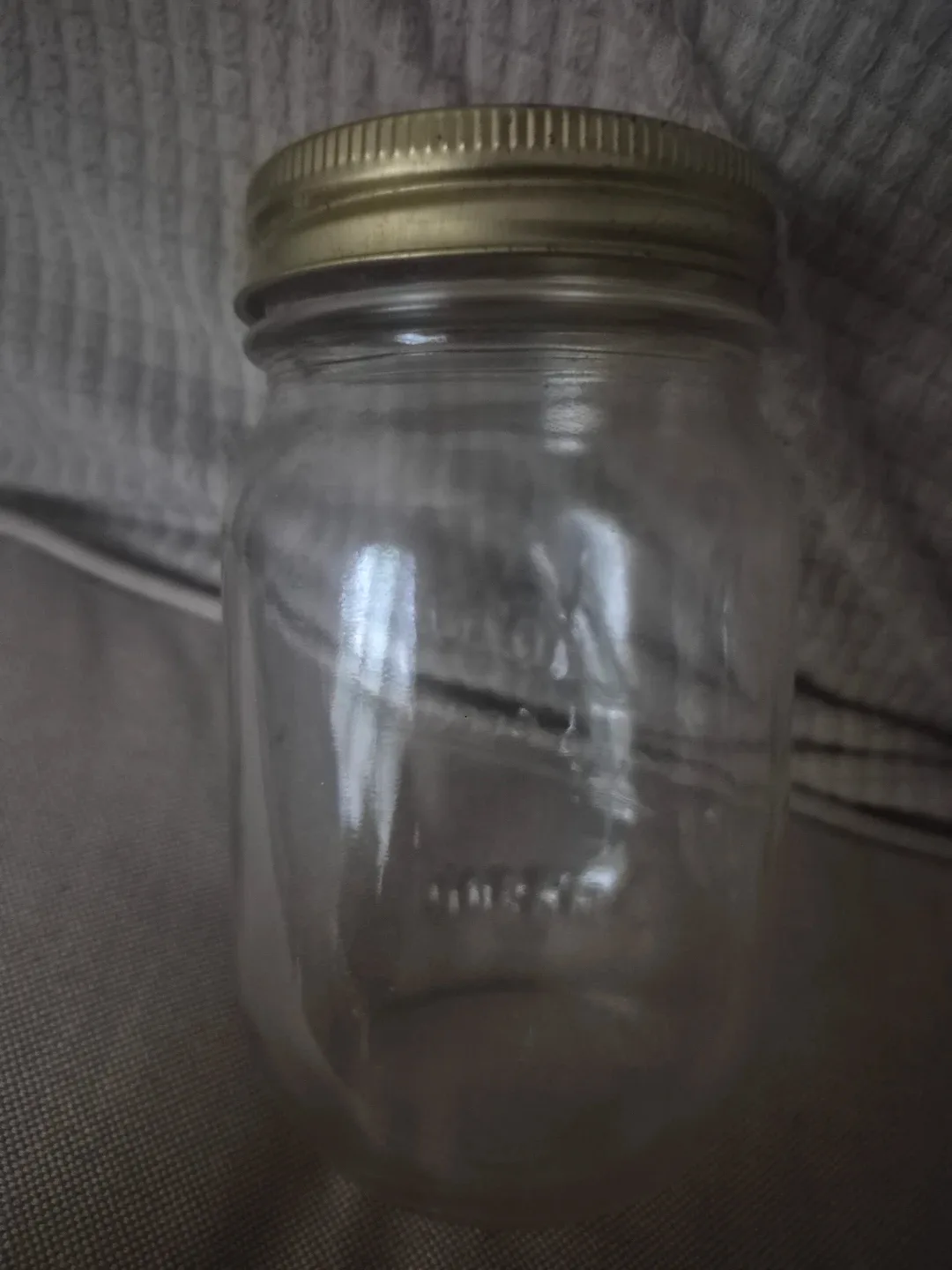 Glass Jar with Gold Lid
