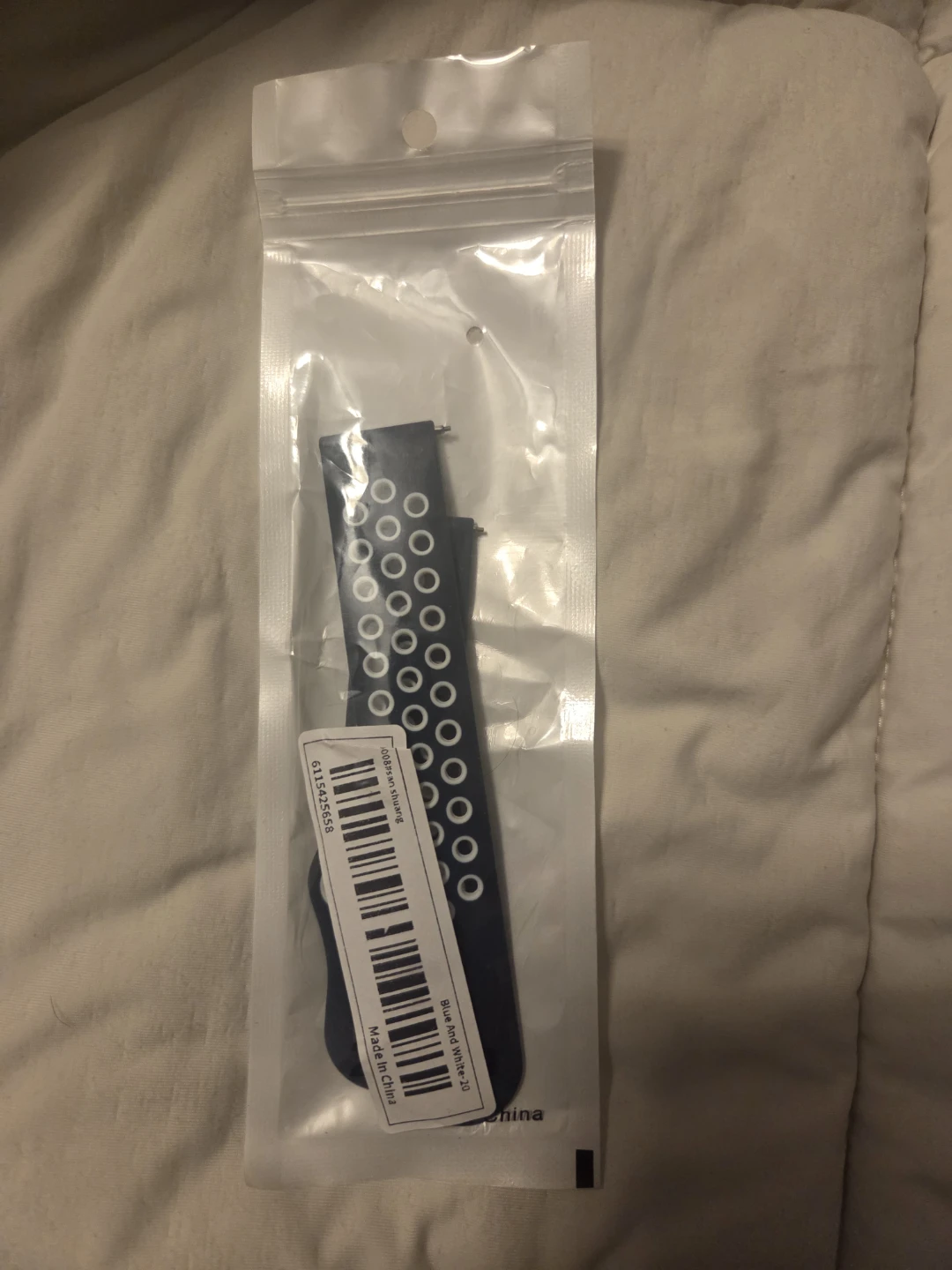 Blue and White Watch Band - 20mm - brand new