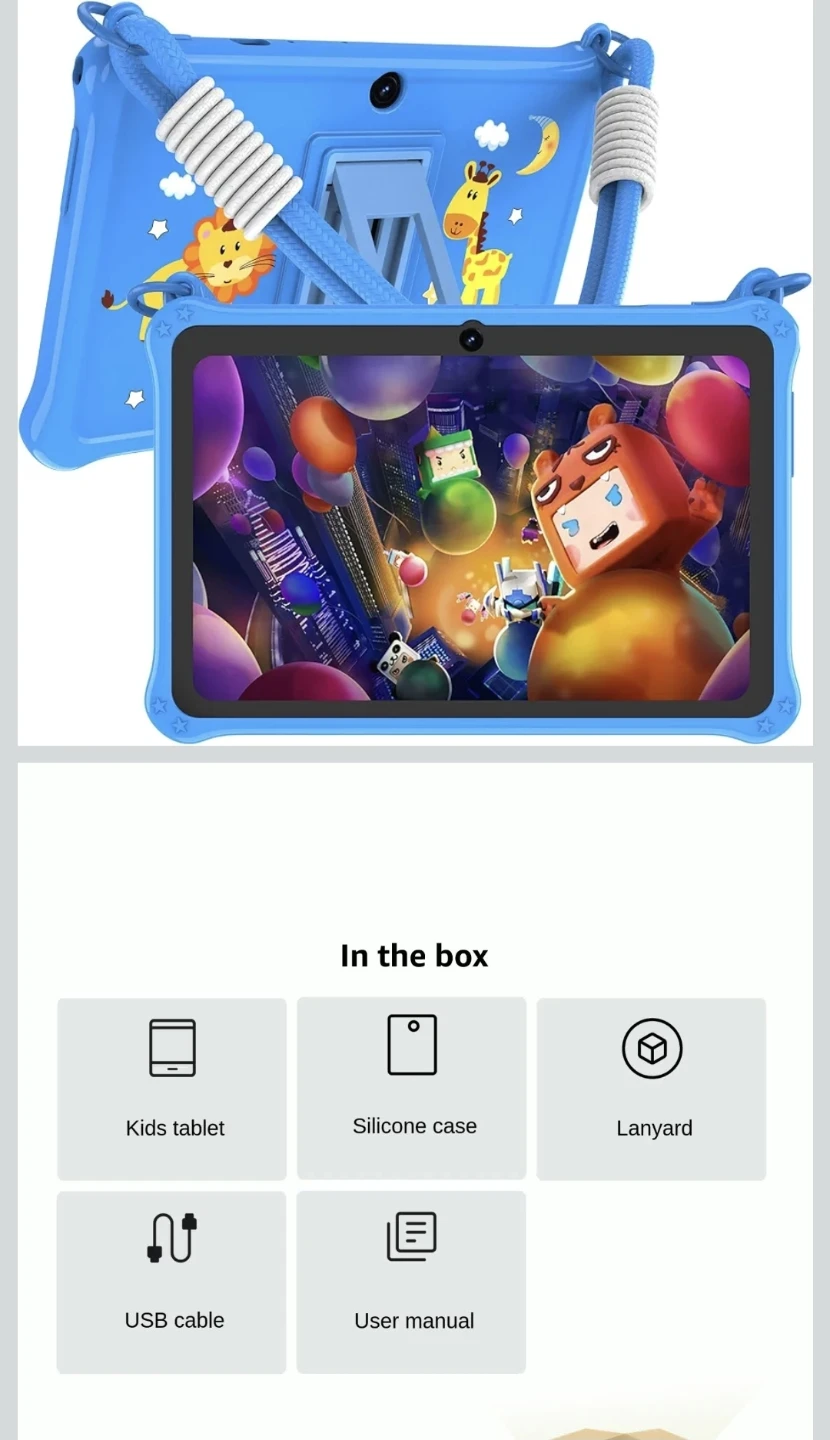New Touch 7 inch Kids Tablet, Android 13 Tablet for Kids