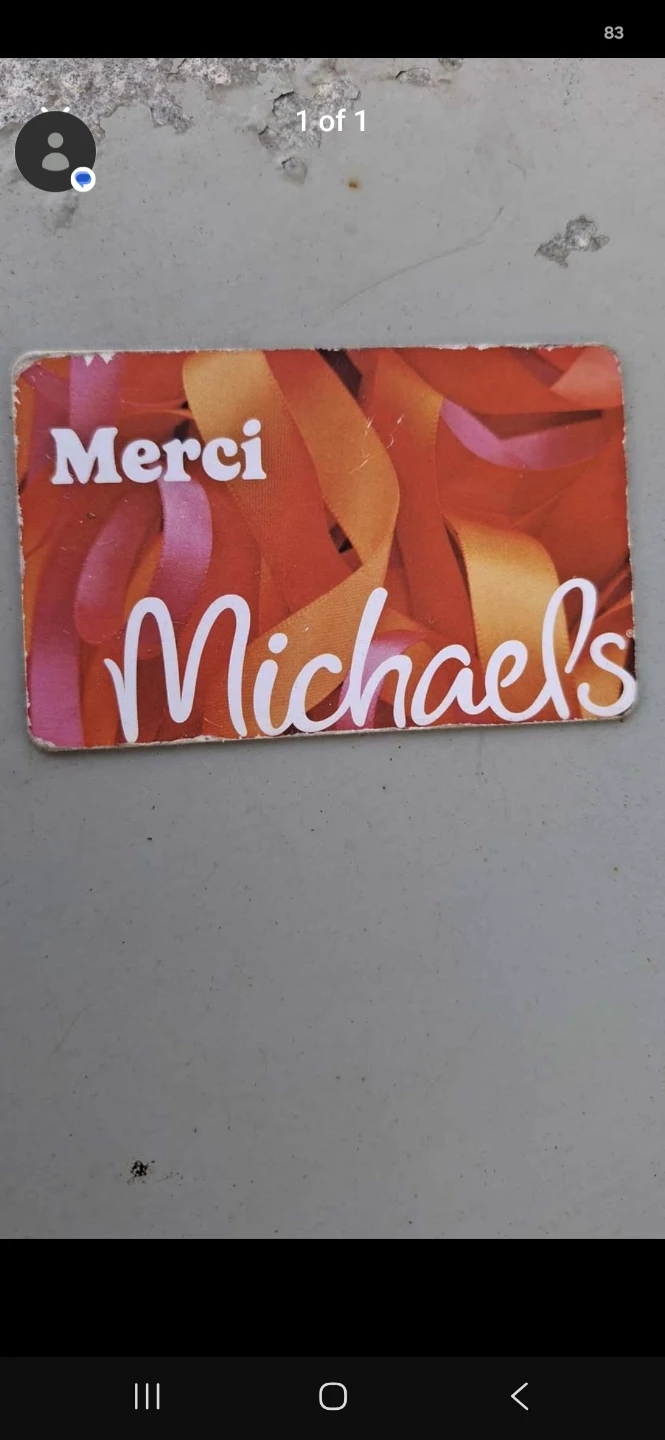 Micheals gift card $120
