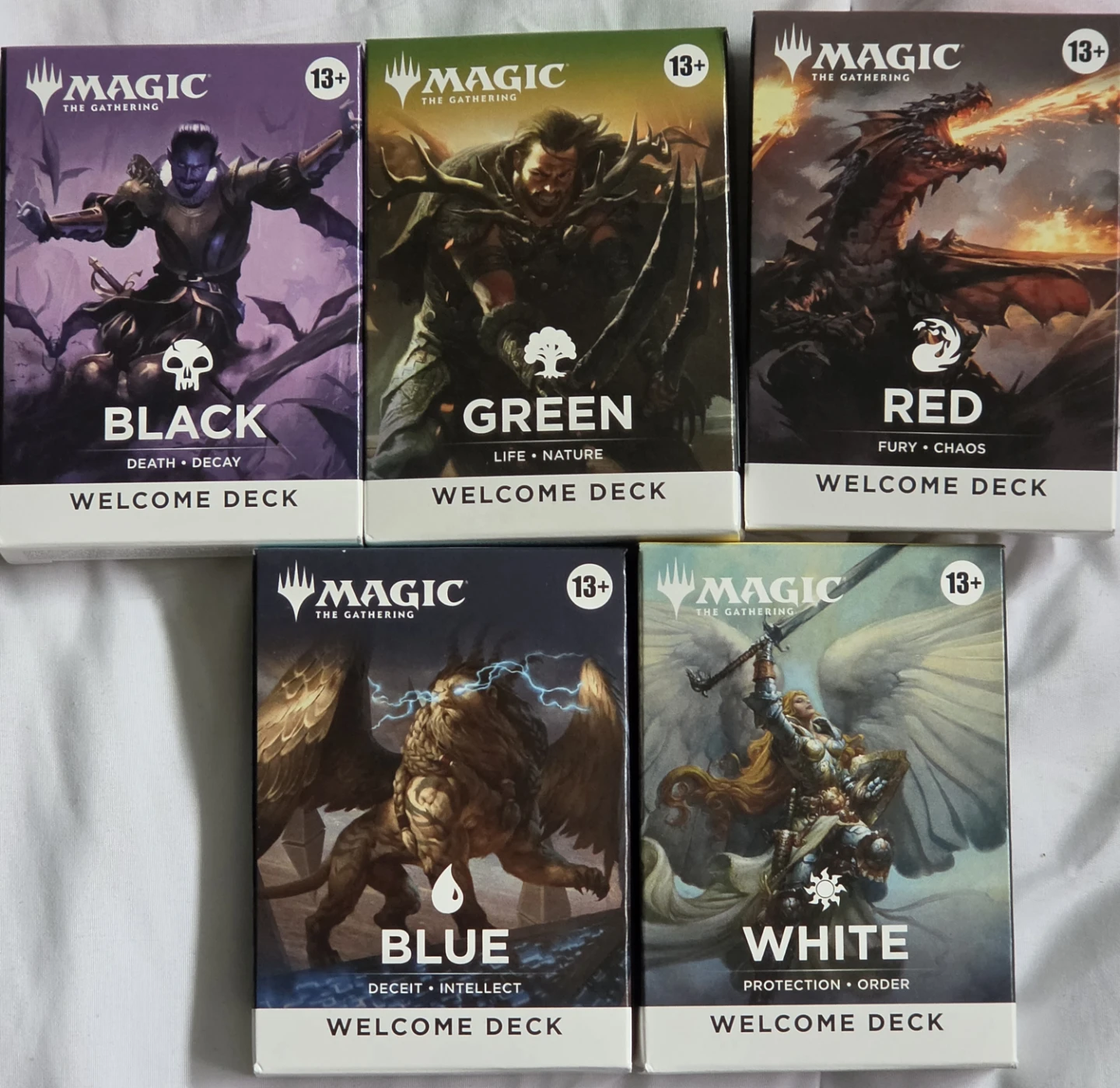 MTG Welcome Decks - Black, Green, Red, Blue, White